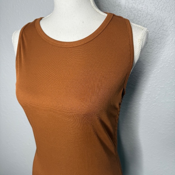Pre-Owned Women's Tank dress w/ Rushed side midi to mini 'size Medium -cp - Picture 3 of 8